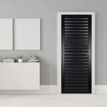 Porta Vestiário Alumínio Palheta Preta 170x60 Com Trinco