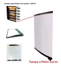 Porta Vidro Curvo com Acabamento Churrasqueira Arke 5 Espetos Agr-05