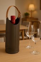 Porta Vinho de Couro 1 Garrafa Zup