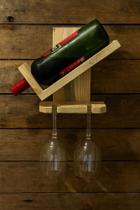 Porta Vinho E Taças Suporte De Parede Adega Em Madeira Sem Pintura Decoração Porta Vinho E Taças Suporte De Parede Adega Em Madeira Sem Pintura Decoração