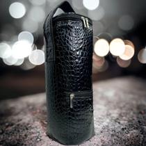 Porta Vinho Térmica Wine Bag 1 Garrafa Luxo Pronta Entrega Lançamento Reforçada - CROCO PRETO - PV1