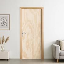 Porta Virola 80 completa caixilho - vista - Fechadura e Dobradiça
