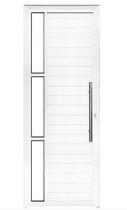 Porta Vision Com Puxador e 3 Vidros L25 Branca:2.10X70
