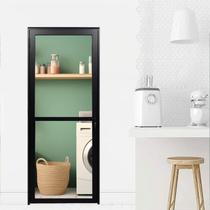 Porta Visione de Alumínio Linha Veneza 210x90 Lado Direito