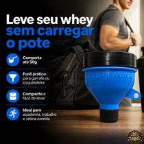 Porta Whey 50g Funil Dosador Para Suplemento Whey Protein Academia Fitness Porta Whey 50g Funil Dosador Para Suplemento Whey Protein Academia Fitness
