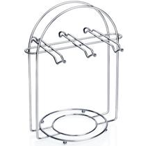 Porta Xícara E Pires Organizador Com 6 Ganchos Aço Inox Cozinha Escritório Porta Xícara E Pires Organizador Com 6 Ganchos Aço Inox Cozinha Escritório