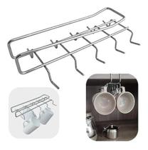 Porta Xícaras Suporte Organizador Cozinha Armário Aço Forte