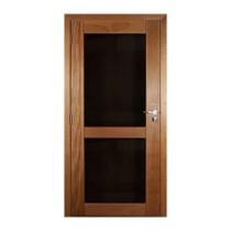 Porta Zurique com Vidro Incolor Montada em Madeira Maciça Tauari
