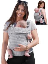Portabebés GROWNSY De Recién Nacido a Niño Pequeño Malla Gris Plata Portabebés GROWNSY De Recién Nacido a Niño Pequeño Malla Gris Plata