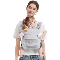 Portabebés Shiaon Ajustable de Malla Transpirable Gris para Bebés de 7 a 14 kg Portabebés Shiaon Ajustable de Malla Transpirable Gris para Bebés de 7 a 14 kg