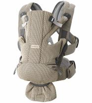Portador de bebê BabyBjörn Free Mesh Beige Grey 3D Comfort