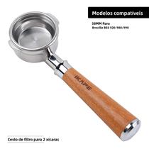 Portafilter Sem Fundo Com Cabo De Madeira Para Delonghi, Barsetto, Berivlle, Lamarzocco, Welhome,