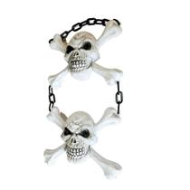 Portal c/2 caveiras decoração pendurar Halloween