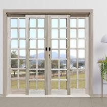 Portal Correr 4 Folhas Reto 210x160 com Ferragem Somad Portal Correr 4 Folhas Reto 210x160 com Ferragem Somad
