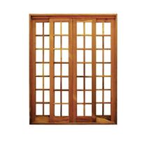 Portal Correr Quadriculado 4 Folhas Itauba Reto com Fechadura 1,80 X 2,10 Rodam