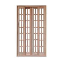Portal Correr Quadriculado 4 Folhas Mista Reto com Fechadura 1,20 x 2,10 Rodam Marrom Portal Correr Quadriculado 4 Folhas Mista Reto com Fechadura 1,20 x 2,10 Rodam Marrom