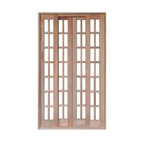 Portal Correr Quadriculado 4 Folhas Mista Reto com Fechadura 1,40 X 2,10 Rodam