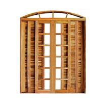 Portal Correr Veneziana 6 Folhas Itauba em Arco com Fechadua 1,80 X 2,30 Rodam