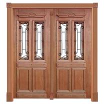 Portal de Abrir Duquesa Com Grade 215 Madeira Maciça Reto de Cedro Arana Batentes de 14 CM Casmavi - 2.15 (A) X 1.90 (L)