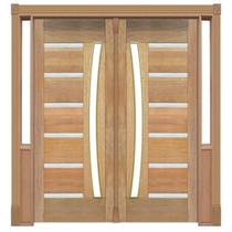 Portal Duplo Pivotante Madeira Maciça Cedro Arana BBB Com Frisos Metálicos Para Vidro Em Arco 201 Casmavi - 2.15 (A) X 2.05 (L) Portal Duplo Pivotante Madeira Maciça Cedro Arana BBB Com Frisos Metálicos Para Vidro Em Arco 201 Casmavi - 2.15 (A) X 2.05 (L)