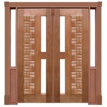 Portal Duplo Pivotante Madeira Maciça Cedro Arana Clássica Para Vidro 080 Casmavi - 2.15 (A) X 2.25 (L)