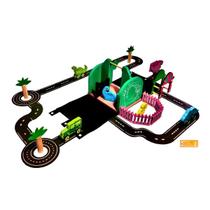 Portal Jurassico Brinqmutti Parque Dinossauros com Pista e Acessorios Brinquedo Madeira Recreativo Portal Jurassico Brinqmutti Parque Dinossauros com Pista e Acessorios Brinquedo Madeira Recreativo