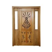 Portal Madeira Maciça Vitrô Duplo Santa Entalhada Completa 153x213x14cm Cedro Rosa Portal Madeira Maciça Vitrô Duplo Santa Entalhada Completa 153x213x14cm Cedro Rosa