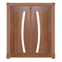 Portal Pivotante Barcelona Arco p/Vidro Mod. 320 em Madeira Maciça Cedro Arana Casmavi