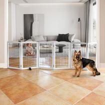 Portão autônomo interno com cerca para cães SFJC 120x32cm de madeira Portão autônomo interno com cerca para cães SFJC 120x32cm de madeira