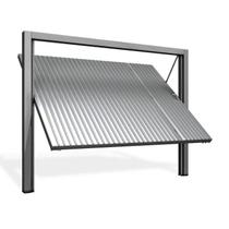 Portão Contrapeso de Aço Galvanizado com Chapa Frisada 220x240 Req: 8,7 Portão Contrapeso de Aço Galvanizado com Chapa Frisada 220x240 Req: 8,7