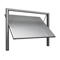 Portão Contrapeso de Aço Galvanizado com Chapa Frisada sem Porta Auxiliar 220x240 Req:8,7 Portão Contrapeso de Aço Galvanizado com Chapa Frisada sem Porta Auxiliar 220x240 Req:8,7