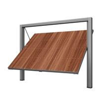 Portão Contrapeso de Aço Galvanizado com Painel em Madeira 220x240 Req: 8,7 Marrom/Cinza/Amadeirado Mecal Portão Contrapeso de Aço Galvanizado com Painel em Madeira 220x240 Req: 8,7 Marrom/Cinza/Amadeirado Mecal