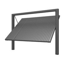 Portão de Aço Contrapeso com Painel em Chapa Frisada 220x240x8,7 Portão de Aço Contrapeso com Painel em Chapa Frisada 220x240x8,7
