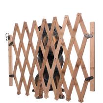 Portao de Bambu Retratil Cachorro Cao Pet Criança Bebe Grade Sanfonada Cercado Treliça Proteçao Resistente Segurança
