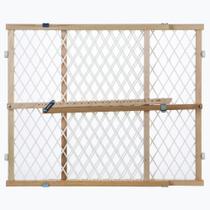 Portão de bebê de madeira Toddleroo ajustável com 67-107 cm de largura Portão de bebê de madeira Toddleroo ajustável com 67-107 cm de largura