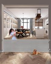 Portão de Bebê Retrátil Dearlomum - Extra Largo (426,72 cm) - Cinza