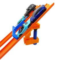 Portão de partida e braçadeira para pista de corrida Hot Wheels de 2 pistas Portão de partida e braçadeira para pista de corrida Hot Wheels de 2 pistas