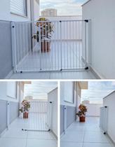 Portão de Segurança Crianças e PET Altura de 85 cm e Largura Regulável de 58 a 100 cm Portão de Segurança Crianças e PET Altura de 85 cm e Largura Regulável de 58 a 100 cm