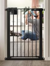 Portão de Segurança para Bebê BABELIO - 91-74cm, Metal, Fechamento Automático, Preto