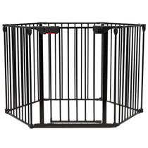 Portão de Segurança para Bebês Costzon - Cerca de Lareira com 6 Painéis (Preto) Portão de Segurança para Bebês Costzon - Cerca de Lareira com 6 Painéis (Preto)