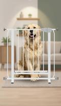 Portão de Segurança Pet e Bebê 67cm a 99cm Branco Portão de Segurança Pet e Bebê 67cm a 99cm Branco