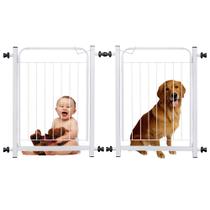 Portão Grade de Proteção para Pet e Bebê Com Trava Segurança Portas de 70 cm á 80 cm - Branco - Lojas RPM