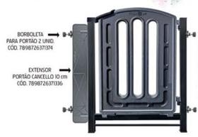 Portão Grade de Segurança Pet Reforçado Luxo com Extensor Portão Grade de Segurança Pet Reforçado Luxo com Extensor