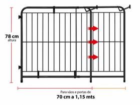 Portão Grade Proteção Expansivo Grande Para Criança Cachorro Pet De 70 A 115 Cm