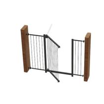 Portão Multigrade-Divisor Ambiente 70 A 100 Cm Preto -Nf1011