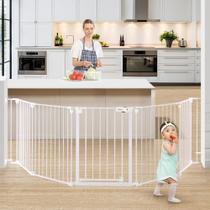Portão para Bebê COMOMY 324 cm de Largura com Fechamento Automático e 5 Painéis