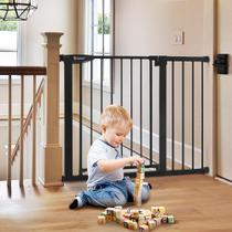 Portão para Bebê COMOMY 76 cm de Altura Ajustável para Aberturas de 75 a 110 cm com Fechamento Automático
