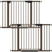 Portão para Bebê Cumbor 2 Unidades 76-117 cm Fechamento Automático Marrom Portão para Bebê Cumbor 2 Unidades 76-117 cm Fechamento Automático Marrom