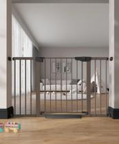Portão para Bebê Cumbor Ajustável 75-131 cm Auto-Fechamento Marrom Portão para Bebê Cumbor Ajustável 75-131 cm Auto-Fechamento Marrom
