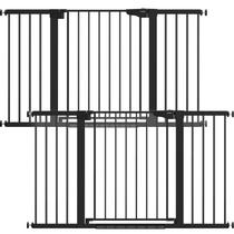 Portão para Bebê Cumbor Kit 2 Unidades Ajustável de Metal 77-137 cm de Largura Portão para Bebê Cumbor Kit 2 Unidades Ajustável de Metal 77-137 cm de Largura